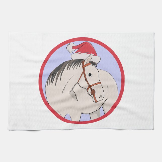 God jul Horse Kökshandduk (Horisontell)