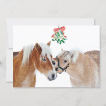 God jul Horse Mistletoe Equine Cute Ponies