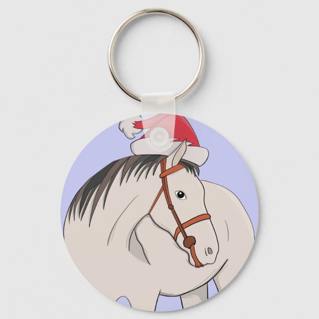 God jul Horse Nyckelring (Framsida)