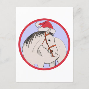 God jul Horse Vykort