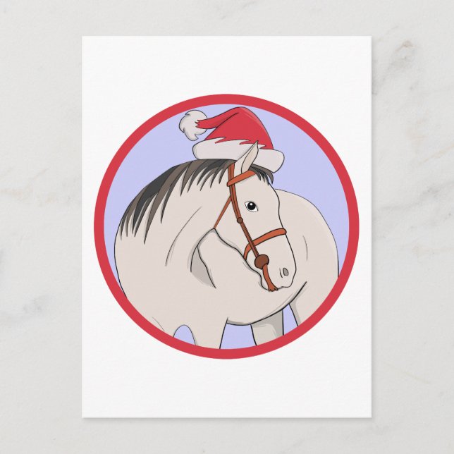 God jul Horse Vykort (Framsida)