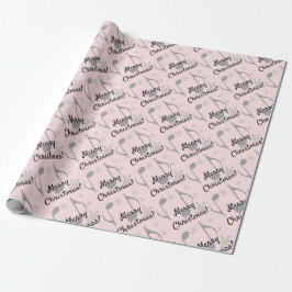 God jul Houndstooth Musical Note Presentpapper