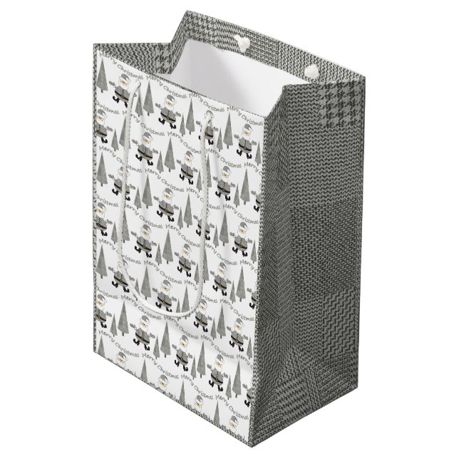 God Jul Houndstooth Tomte (Framsidan Vinklad)