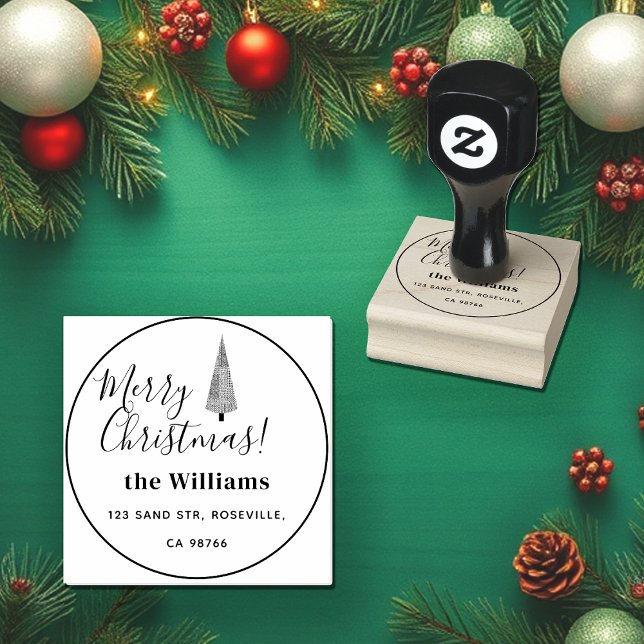 God jul Houndstooth Träd Stämpel (Skapare uppladdad)