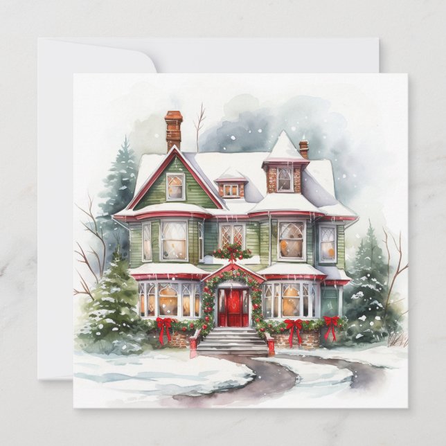 God jul House Card Julkort (Framsida)