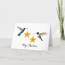 God jul Hummingbird and Stars Helgdag Car