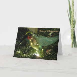 God jul Hummingbird Ornament Helgkort