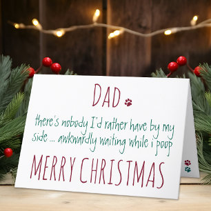 God jul Humor från Rolig hund Pappa vid Hund Helgkort
