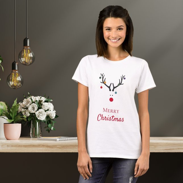 God jul humor lustiga renar vita t shirt (Skapare uppladdad)
