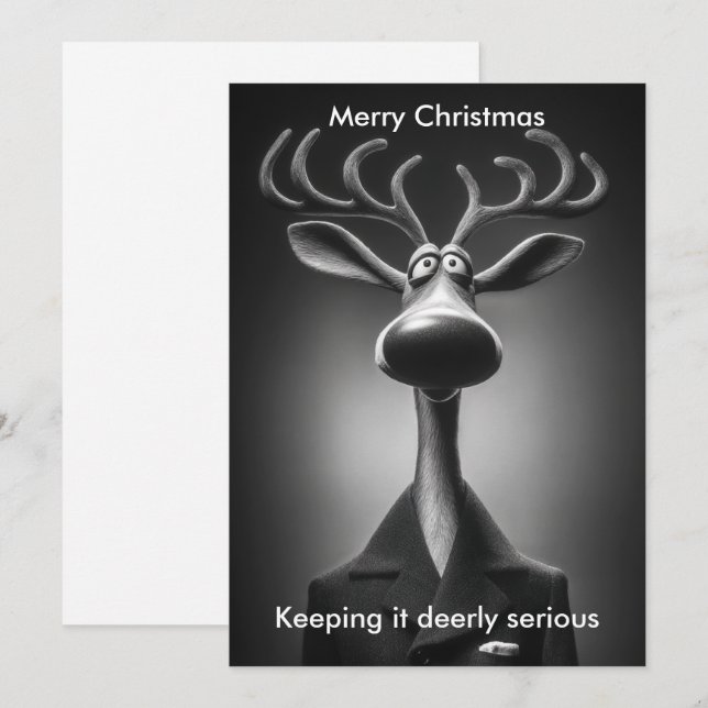 God jul humor ren julhälsning  julkort (Fram/baksida)