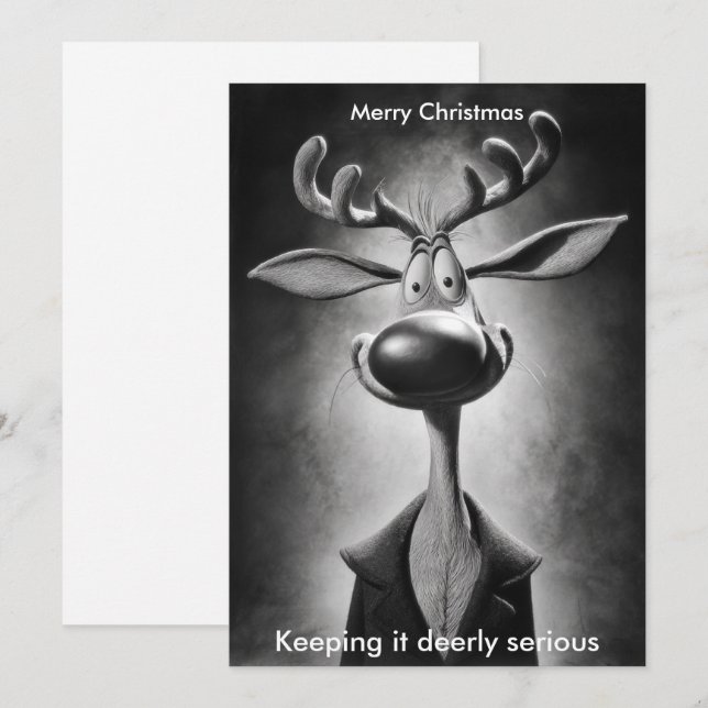 God jul humor ren julhälsning  julkort (Fram/baksida)