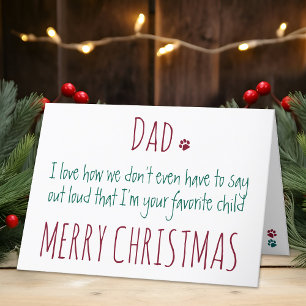 God jul Humor Rolig hund Pappa Helgkort
