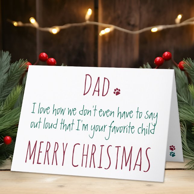 God jul Humor Rolig hund Pappa Helgkort (Skapare uppladdad)