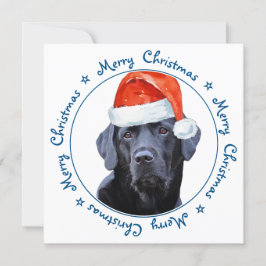 God jul Hund Black Labrador Retriever Julkort
