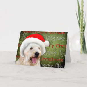 God jul - Hund i Santa Hat Helgkort