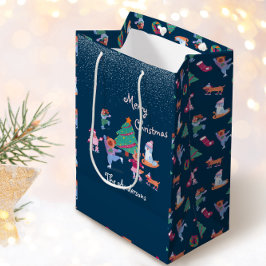 God jul Hund Ice Skalblått vinter