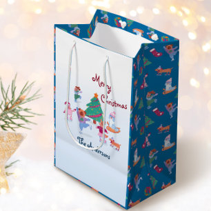 God jul Hund Ice Sking Namn Blue