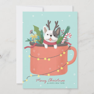 God jul: Hund Illustration Art Inbjudningar