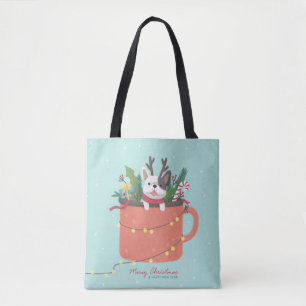 God jul: Hund Illustration Art Tygkasse