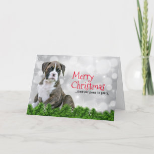 God jul Hund-kort - Boxer Helgdag Hund Tack Kort