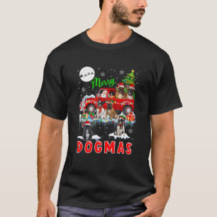 God jul Hund Santa Carrying Fransk Bulldog Plocka T Shirt