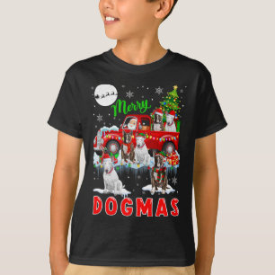 God jul Hund Santa Carshing Bull Terriers on PIC T Shirt