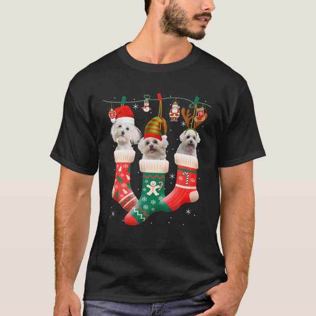 God jul Hund Tass Ljus Buffalo Play T Shirt (Framsida)