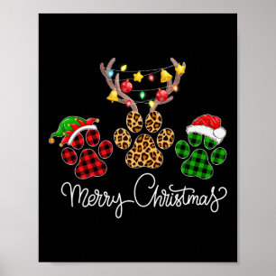 God jul Hund Tassar Ljus Buffalo Play och Poster