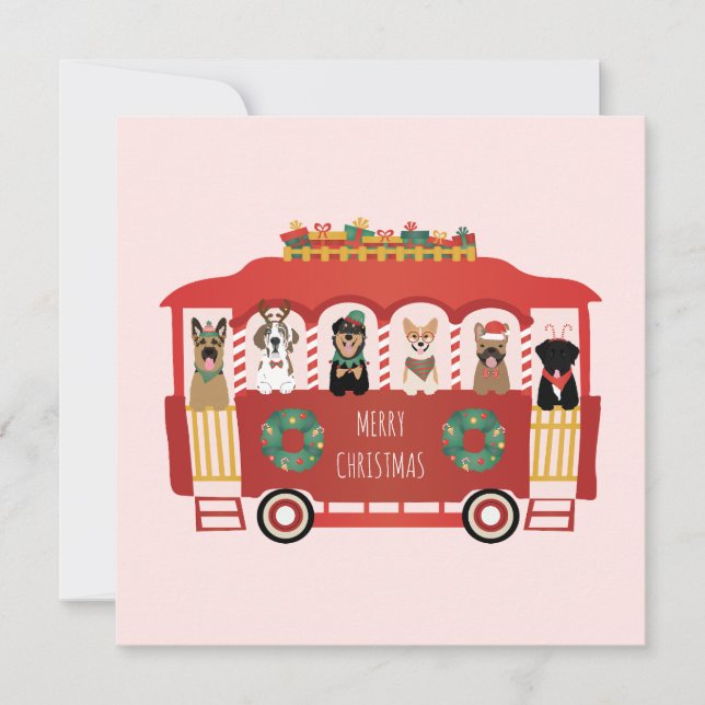 God jul Hundar Helgdag Trolly (Framsida)