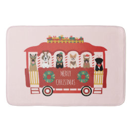 God jul Hundar Helgdag Trolly Badrumsmatta