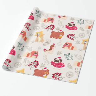 God jul Hundar Presentpapper