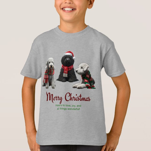 God jul Hundar T Shirt (Framsida)