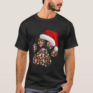 God jul Hundar Tassar Ljus Santa Puppy X T Shirt