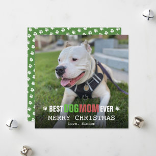God Jul Hundmamma Från Hunden Foto Platt Julkort