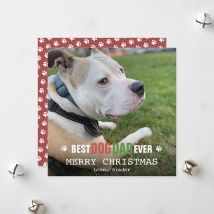 God Jul Hundpappa Från Hunden Foto Platt Julkort