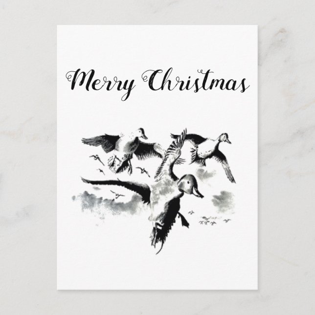 God jul Hunters vykort (Framsida)