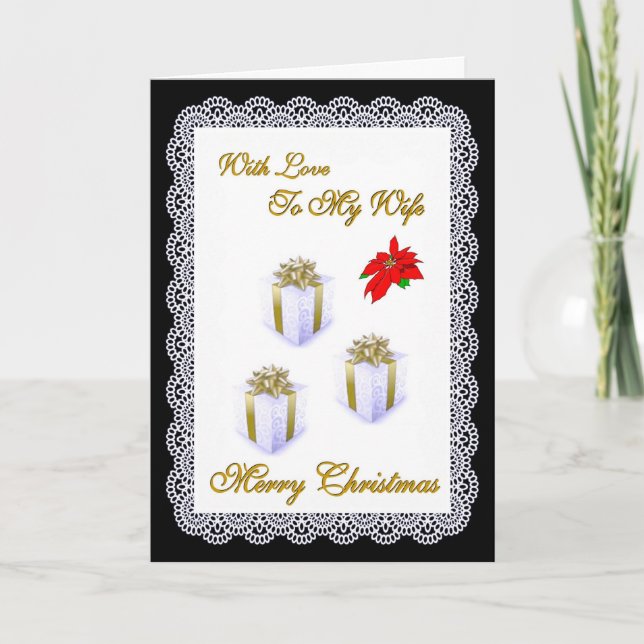 God jul/hustru helgkort (Framsida)