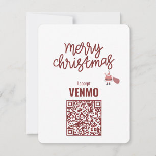 God jul I accepterar VENMO Funny Julkort