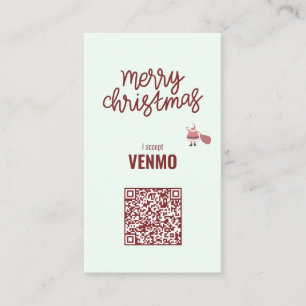 God jul I accepterar VENMO Funny Visitkort