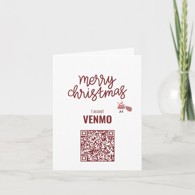 God jul I accepterar VENMO-mappat Helgdag Helgkort (Framsida)