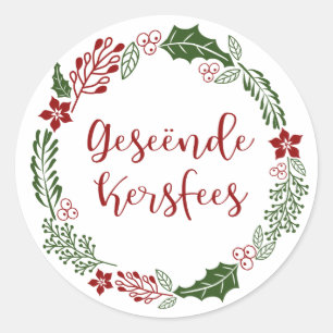 God jul i Afrikaans Geseënde Kersfee Runt Klistermärke