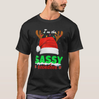 God jul I är Kassy Reindeer Ljus Julafton T Shirt