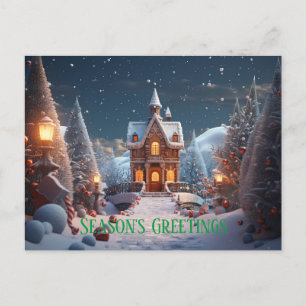 God jul i årstid helg vykort