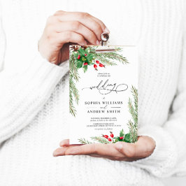 God jul i Berries Bröllop Inbjudningar
