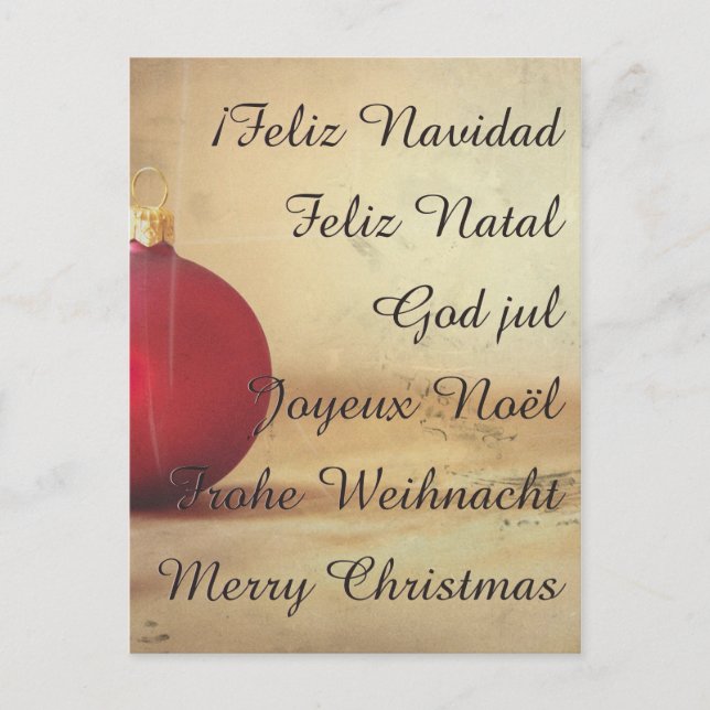 God jul i boll helg vykort (Framsida)