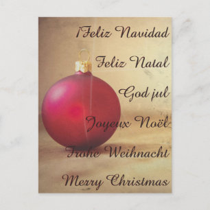 God jul i boll helg vykort