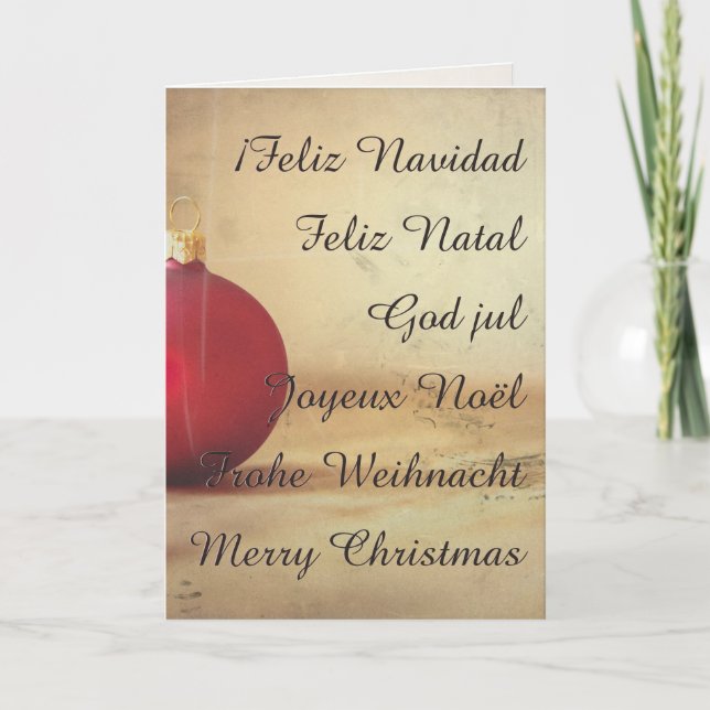 God jul i boll kort (Framsida)