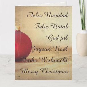 God jul i boll kort
