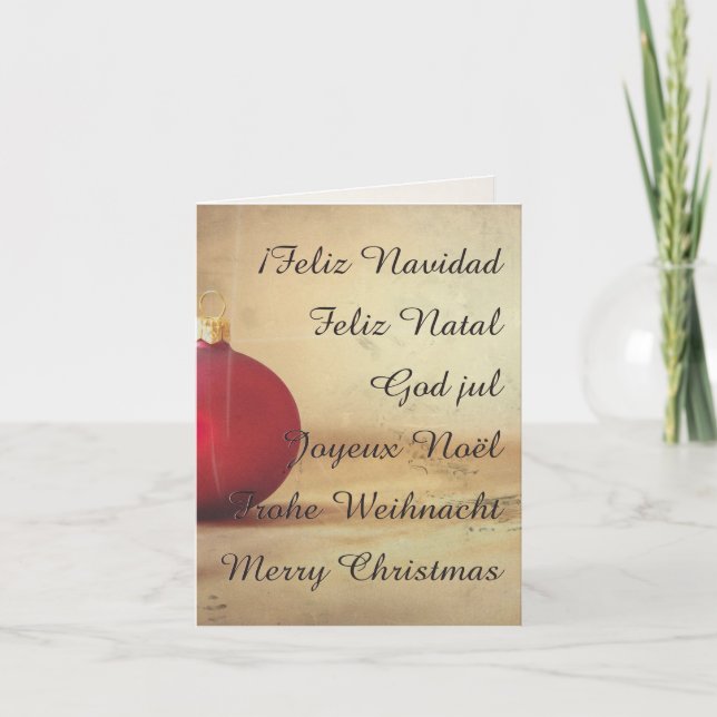 God jul i boll kort (Framsida)