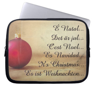 God jul i boll laptop fodral